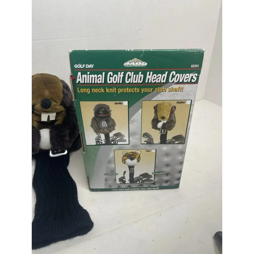 Gopher Golf Club Wood Driver Cover w/ Ball Mancave Toy Caddy Shack